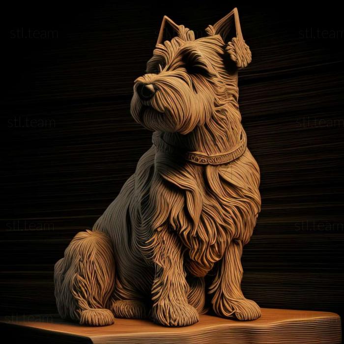 3D model Flanders Bouvier dog (STL)